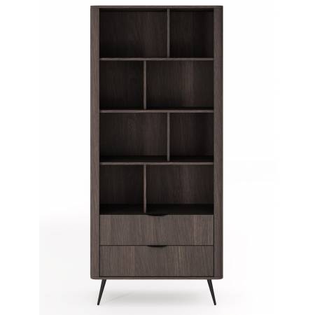 Nowoczesny regał z szufladami VIRGO dąb dunin + czarny